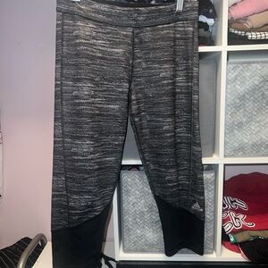 Adidas Black and Gray Performance Leggings